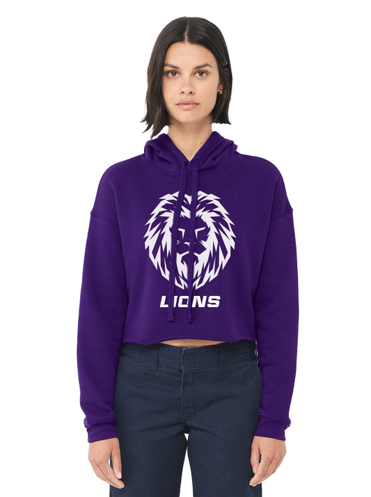 Liberty Lions Women's Crop Bella + Canvas Hoodie